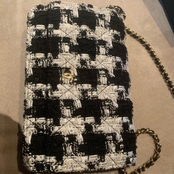 Chanel Tweed Houndstooth Wallet on Chain 2020 - Picture 4 of 5